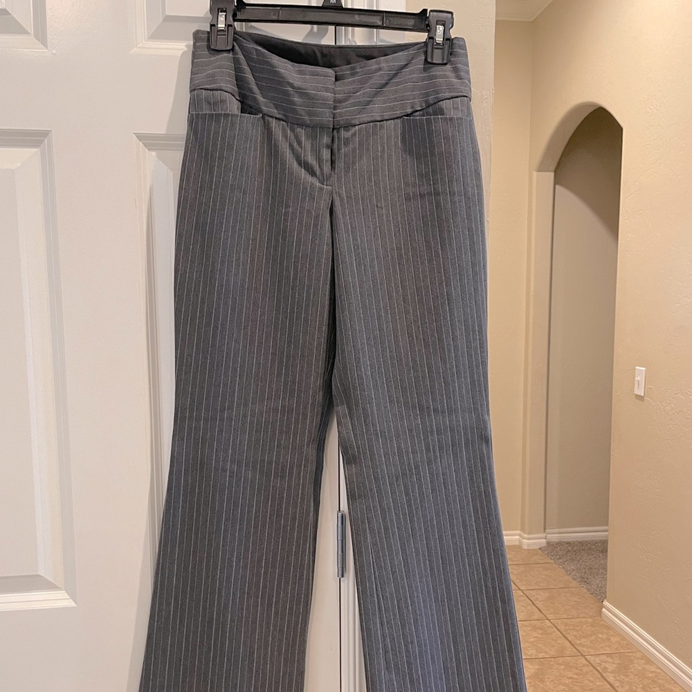 Char/grey striped slacks